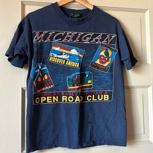 REAL vintage American Eagle worn in/distressed Michigan Tee - Medium